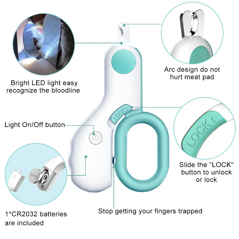 Professional LED Light Pet Nail Clipper