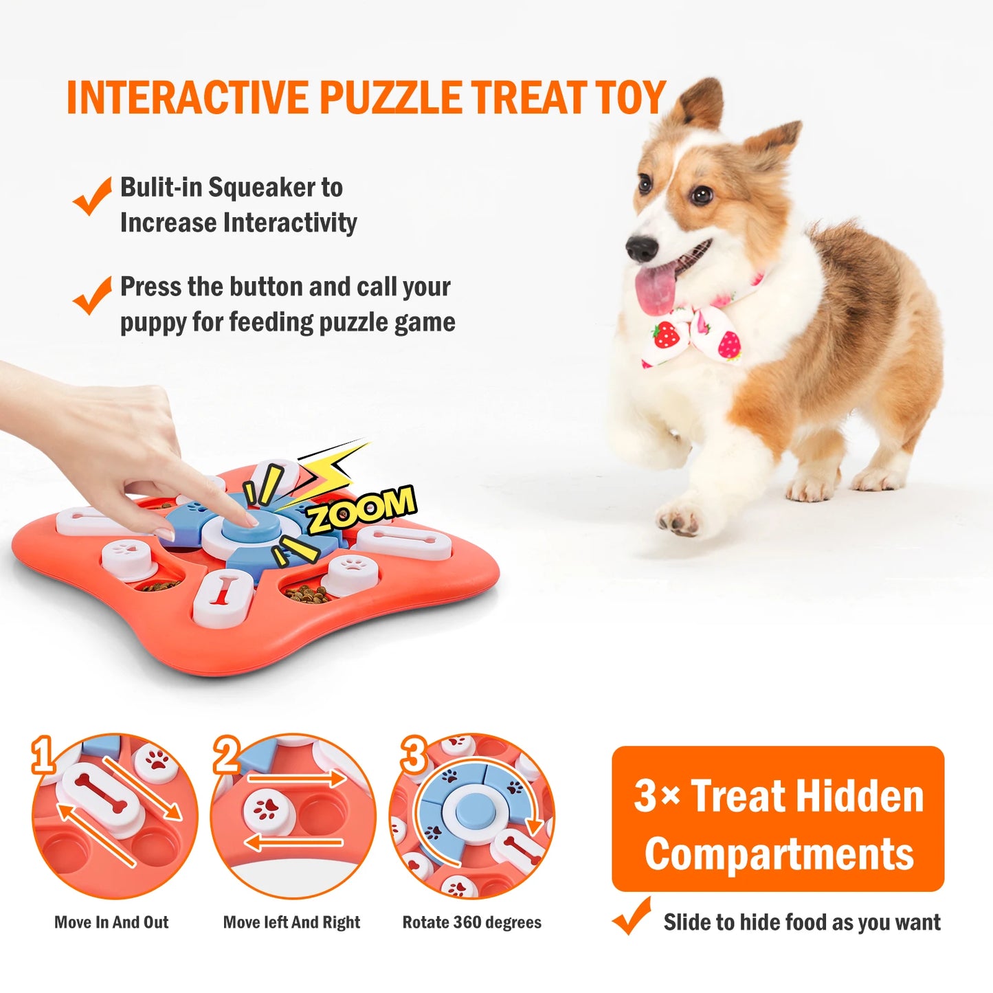 Dog Puzzle Feeder Toy for IQ Training